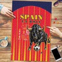Spain Football 2026 Puzzle La Roja Brave Bull Striped Style