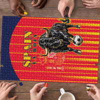 Spain Football 2026 Puzzle La Roja Brave Bull Striped Style