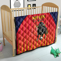 Spain Football 2026 Quilt La Roja Brave Bull Striped Style
