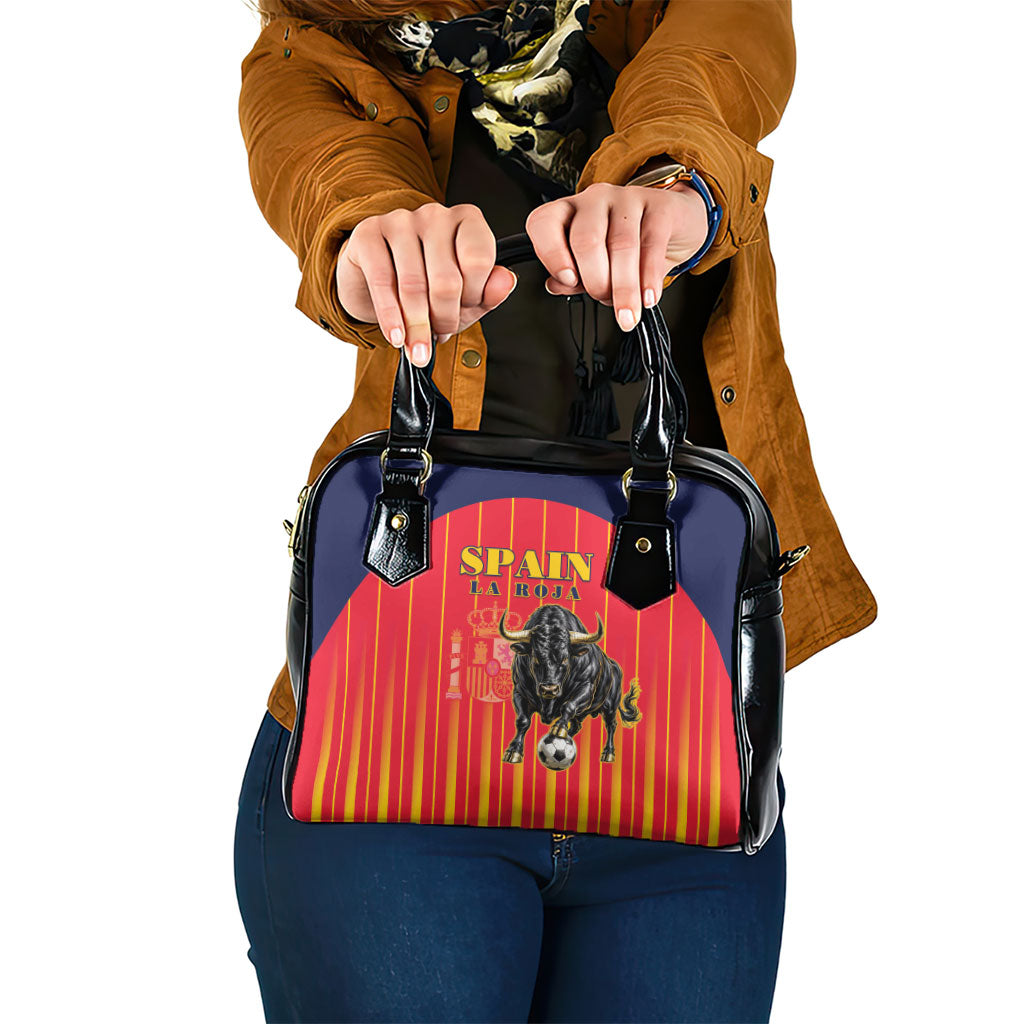 Spain Football 2026 Shoulder Handbag La Roja Brave Bull Striped Style