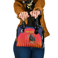 Spain Football 2026 Shoulder Handbag La Roja Brave Bull Striped Style
