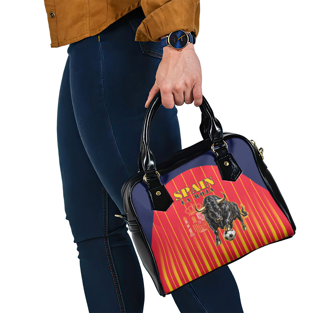 Spain Football 2026 Shoulder Handbag La Roja Brave Bull Striped Style