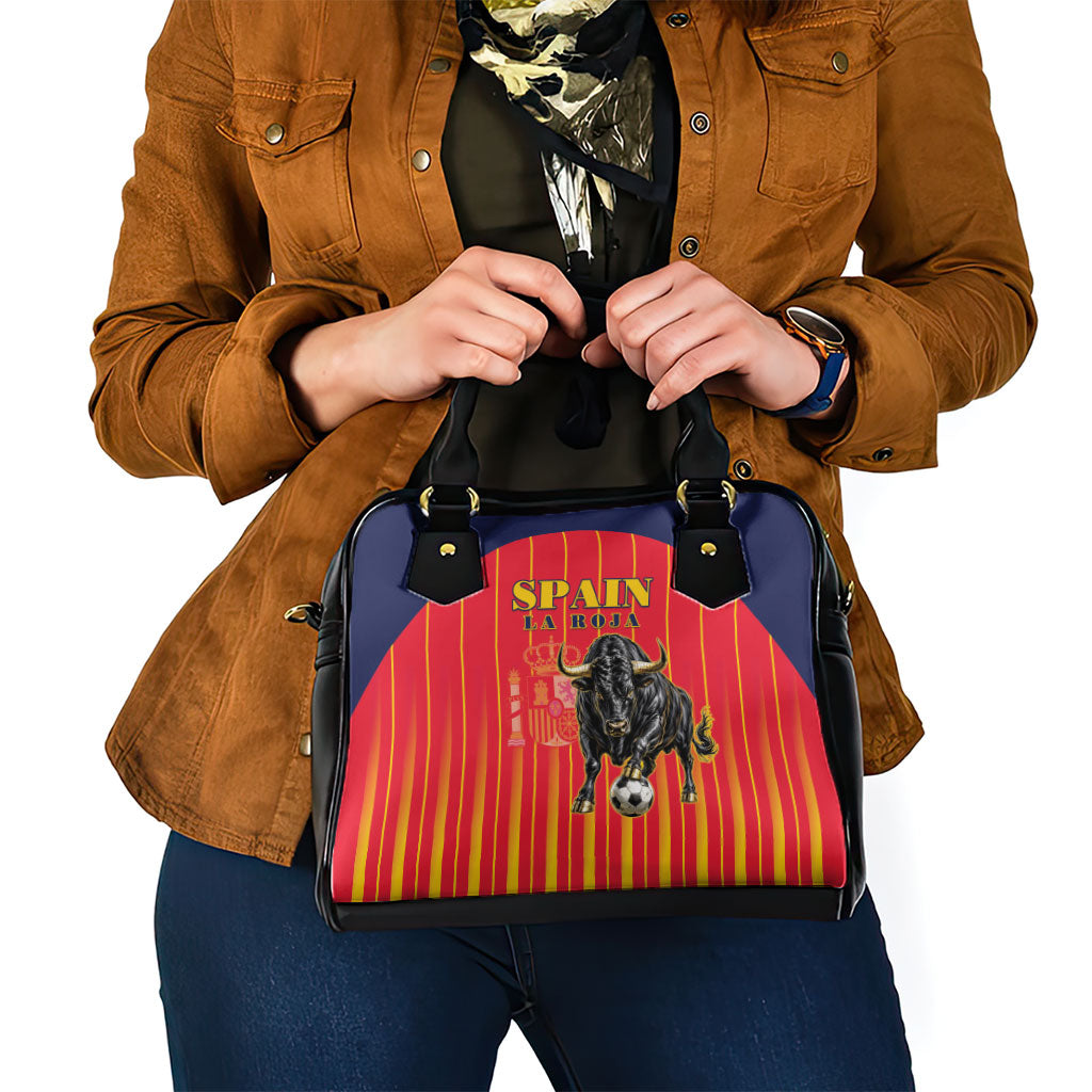 Spain Football 2026 Shoulder Handbag La Roja Brave Bull Striped Style