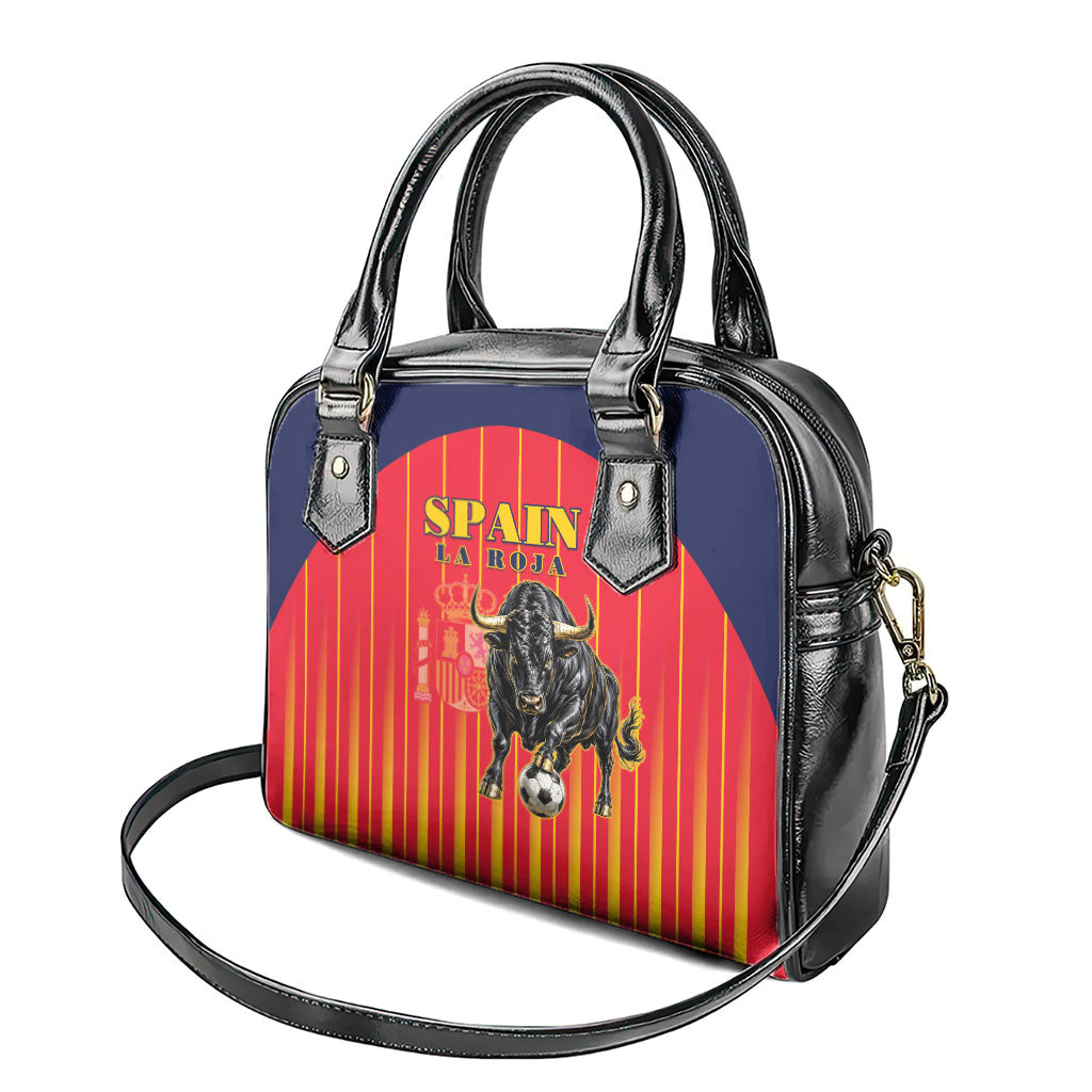 Spain Football 2026 Shoulder Handbag La Roja Brave Bull Striped Style