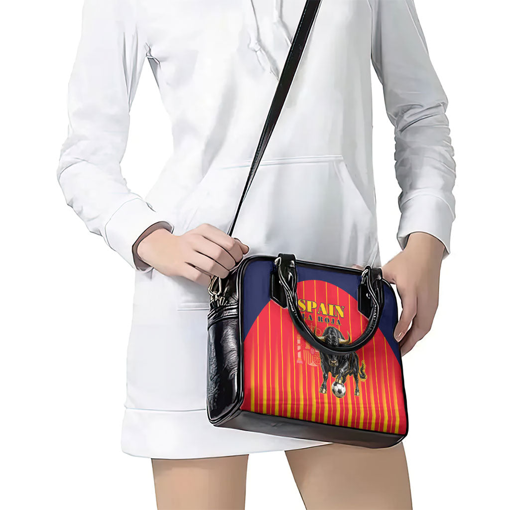 Spain Football 2026 Shoulder Handbag La Roja Brave Bull Striped Style