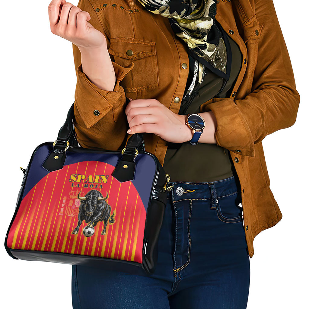 Spain Football 2026 Shoulder Handbag La Roja Brave Bull Striped Style