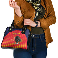 Spain Football 2026 Shoulder Handbag La Roja Brave Bull Striped Style