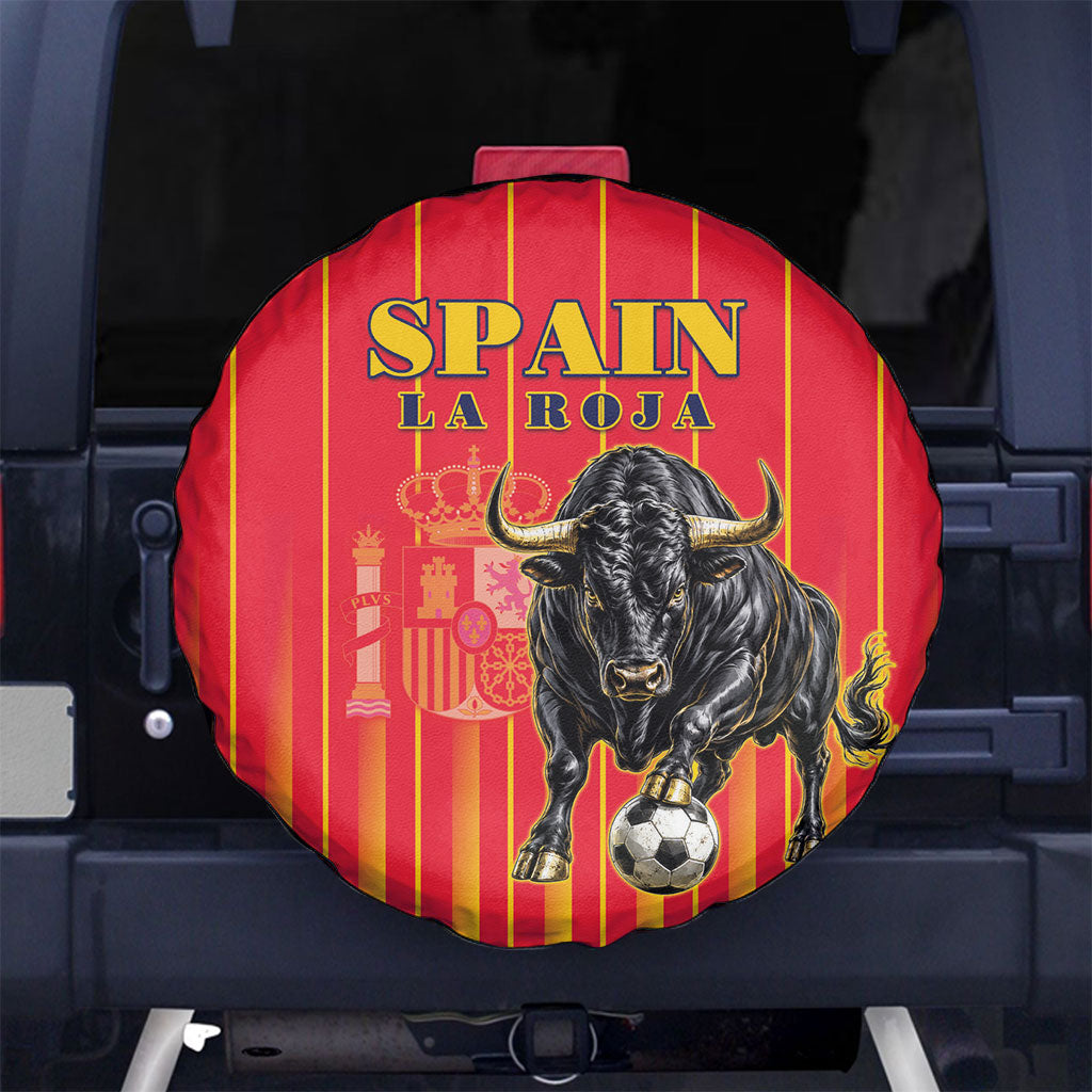 Spain Football 2026 Spare Tire Cover La Roja Brave Bull Striped Style