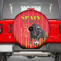 Spain Football 2026 Spare Tire Cover La Roja Brave Bull Striped Style