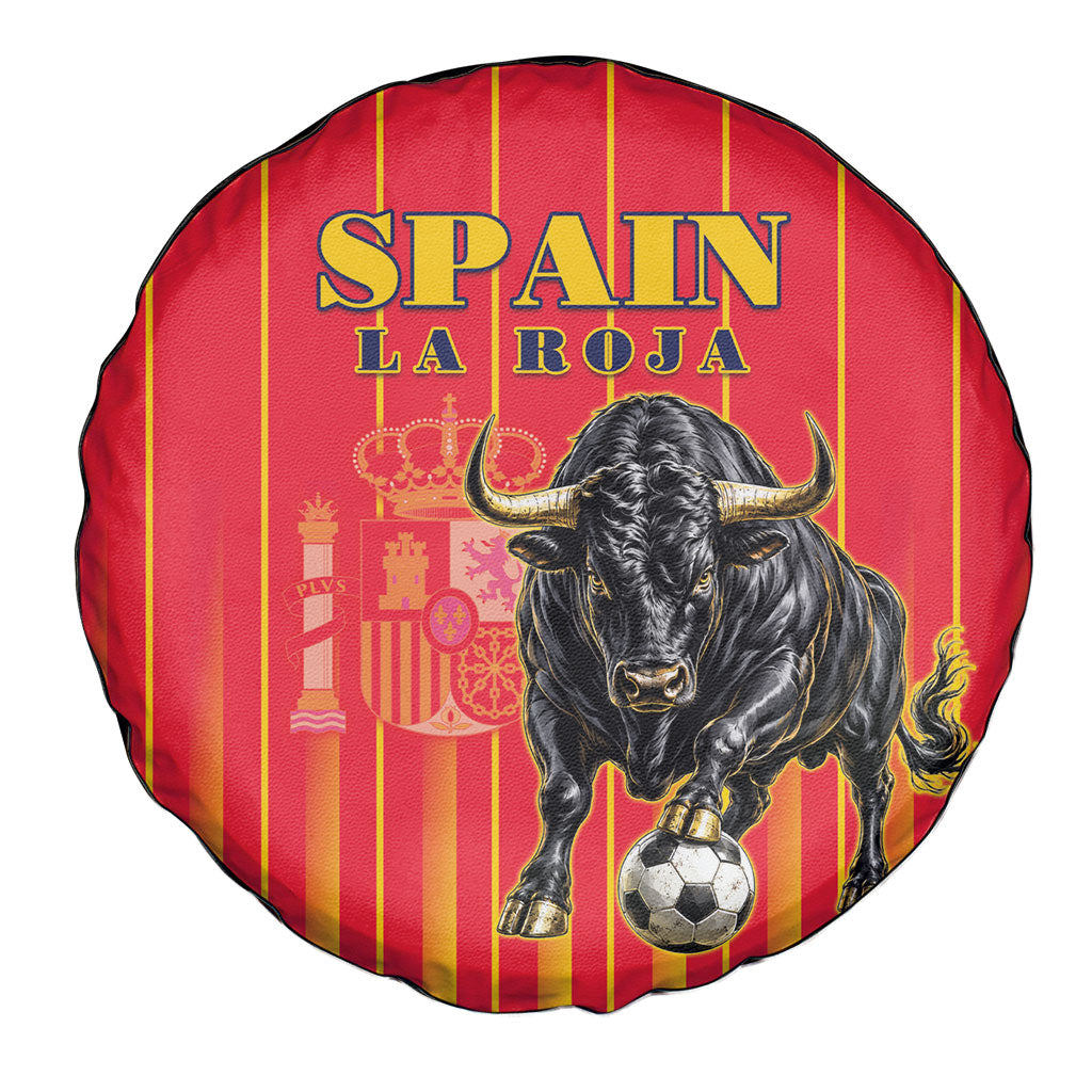 Spain Football 2026 Spare Tire Cover La Roja Brave Bull Striped Style