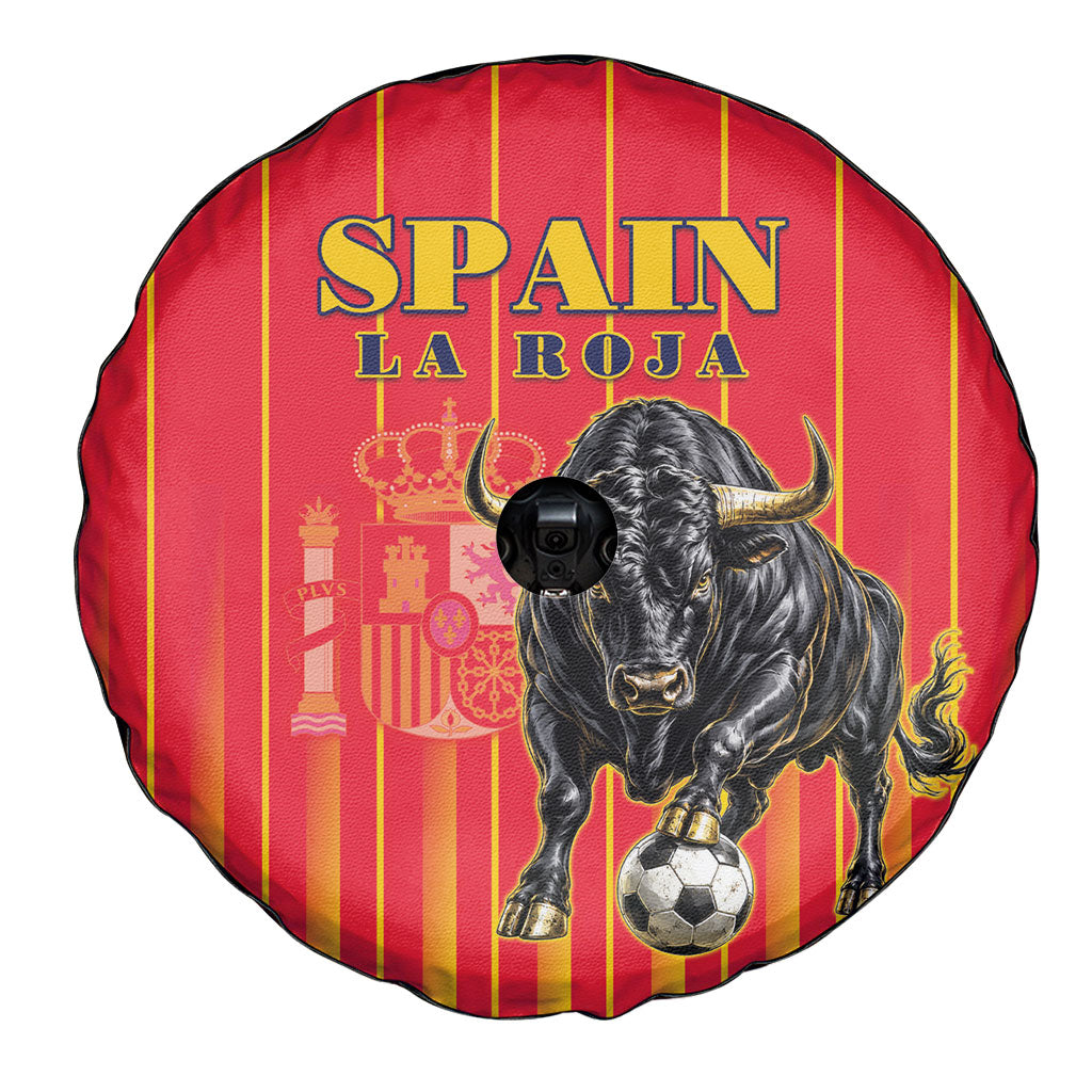 Spain Football 2026 Spare Tire Cover La Roja Brave Bull Striped Style