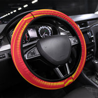 Spain Football 2026 Steering Wheel Cover La Roja Brave Bull Striped Style