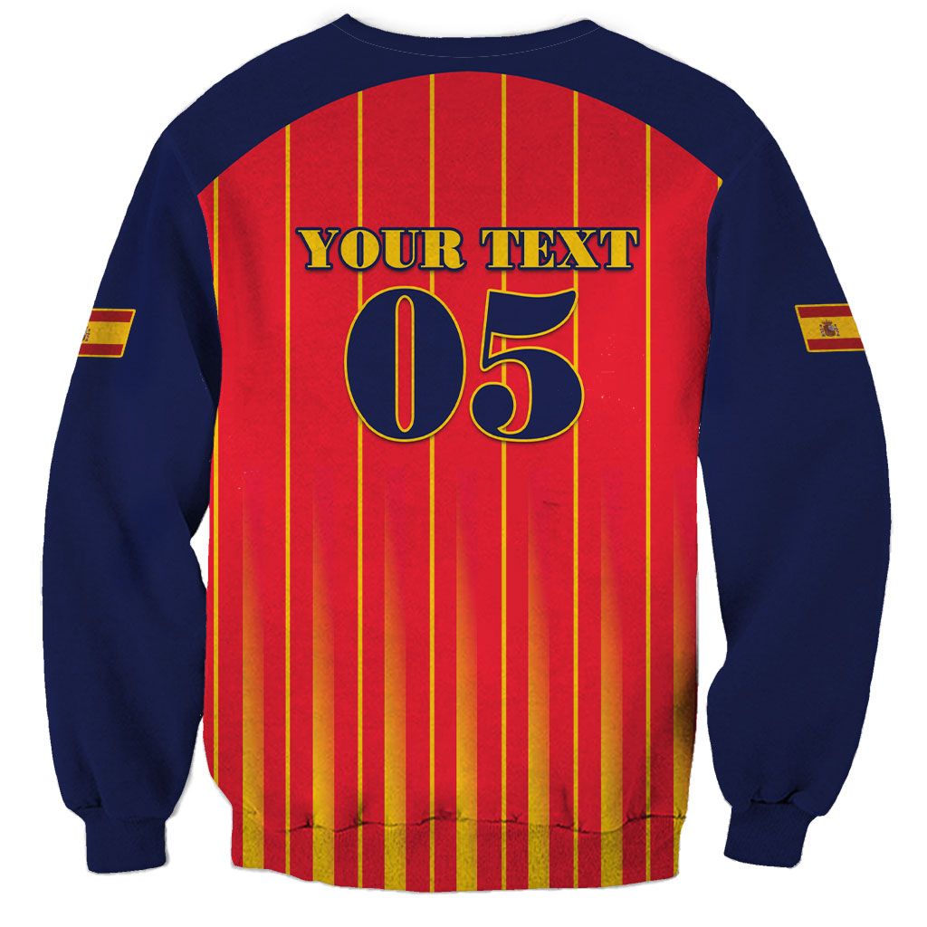 Custom Spain Football 2026 Sweatshirt La Roja Brave Bull Striped Style
