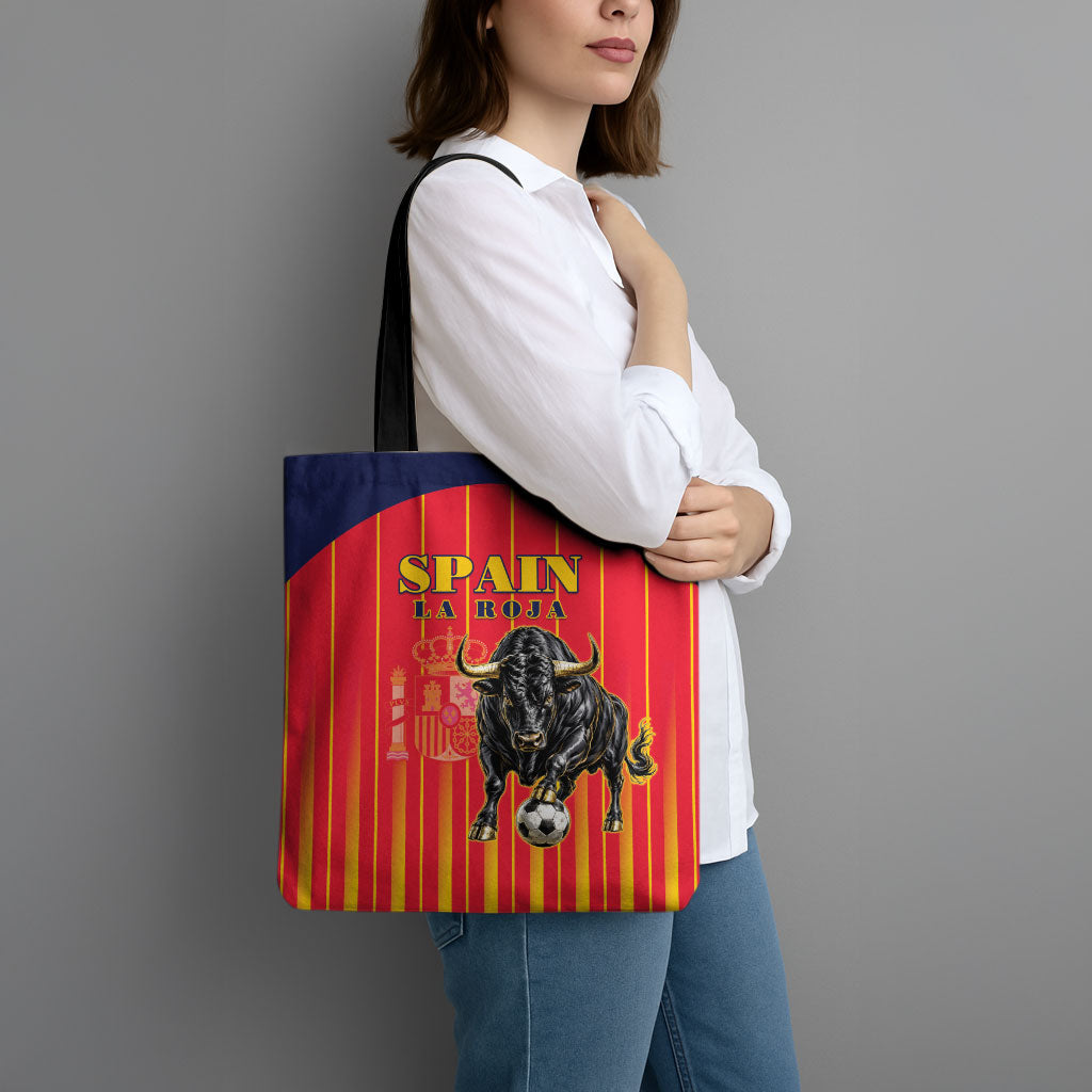 Spain Football 2026 Tote Bag La Roja Brave Bull Striped Style