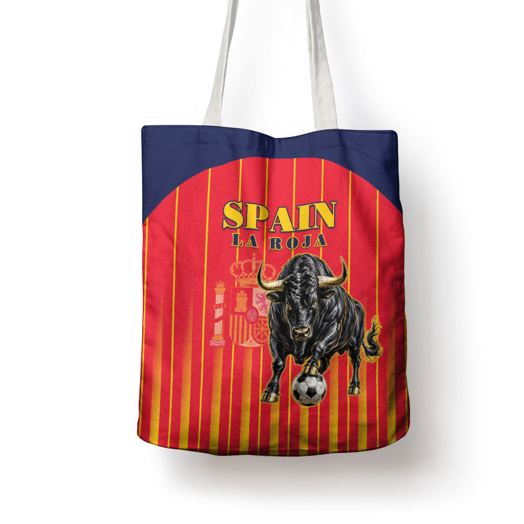 Spain Football 2026 Tote Bag La Roja Brave Bull Striped Style