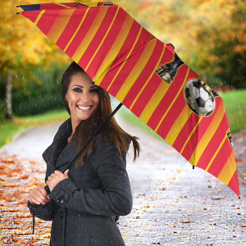 Spain Football 2026 Umbrella La Roja Brave Bull Striped Style