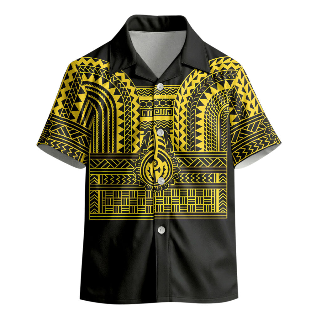 Philippines Filipinos Kid Hawaiian Shirt Igorot Tribal Pattern Black