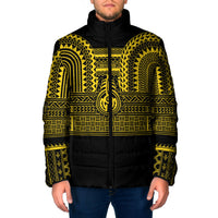 Philippines Filipinos Padded Jacket Igorot Tribal Pattern Black