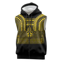 Philippines Filipinos Sleeveless Zip Hoodie Igorot Tribal Pattern Black