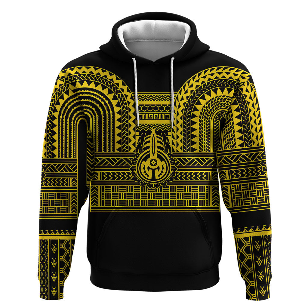 Philippines Filipinos Zip Hoodie Igorot Tribal Pattern Black