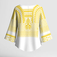Philippines Filipinos Kimono Sleeve Blouse Igorot Tribal Pattern White