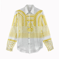 Philippines Filipinos Women Casual Shirt Igorot Tribal Pattern White