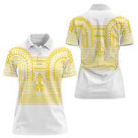 Philippines Filipinos Women Polo Shirt Igorot Tribal Pattern White