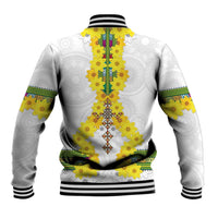 Enkutatash Ethiopia New Year Baseball Jacket Tilet Pattern With Adey Abeba Flowers LT05 - Wonder Print Shop
