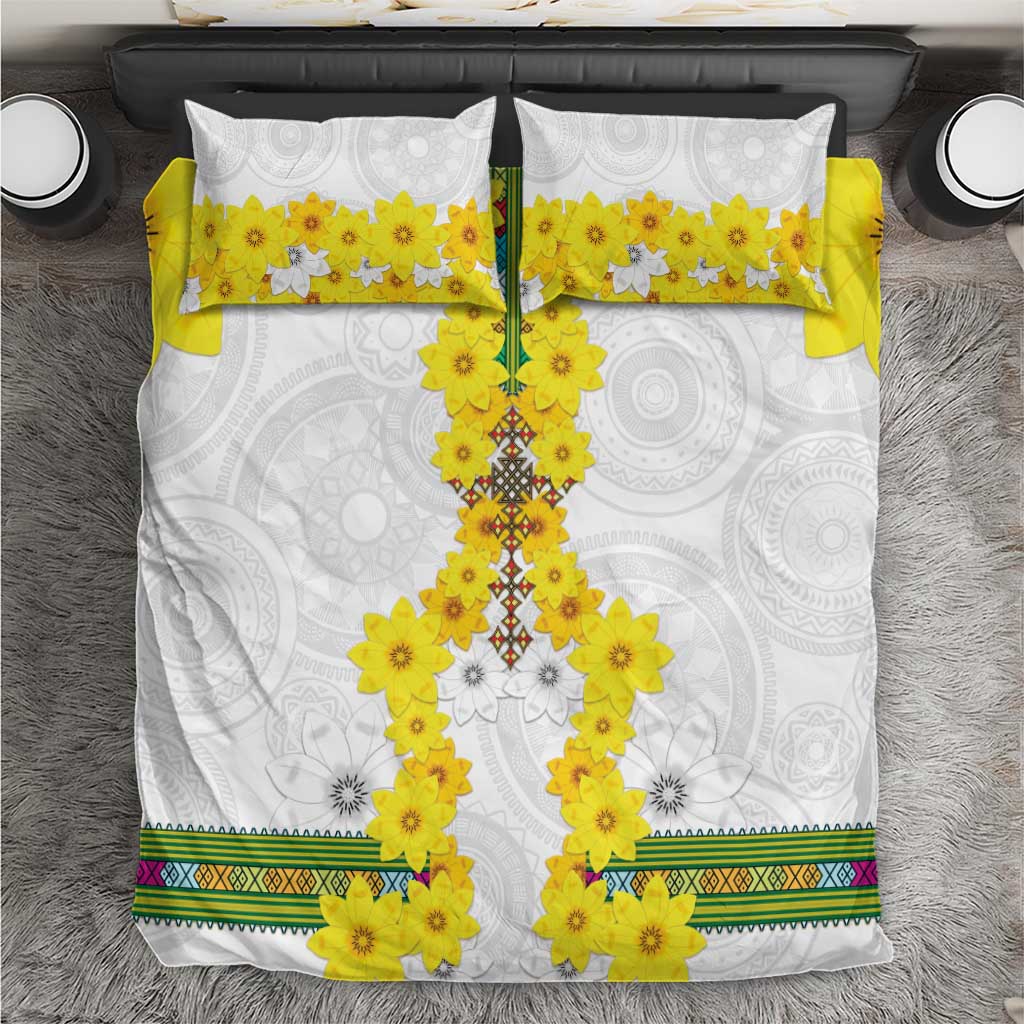 Enkutatash Ethiopia New Year Bedding Set Tilet Pattern With Adey Abeba Flowers LT05 - Wonder Print Shop