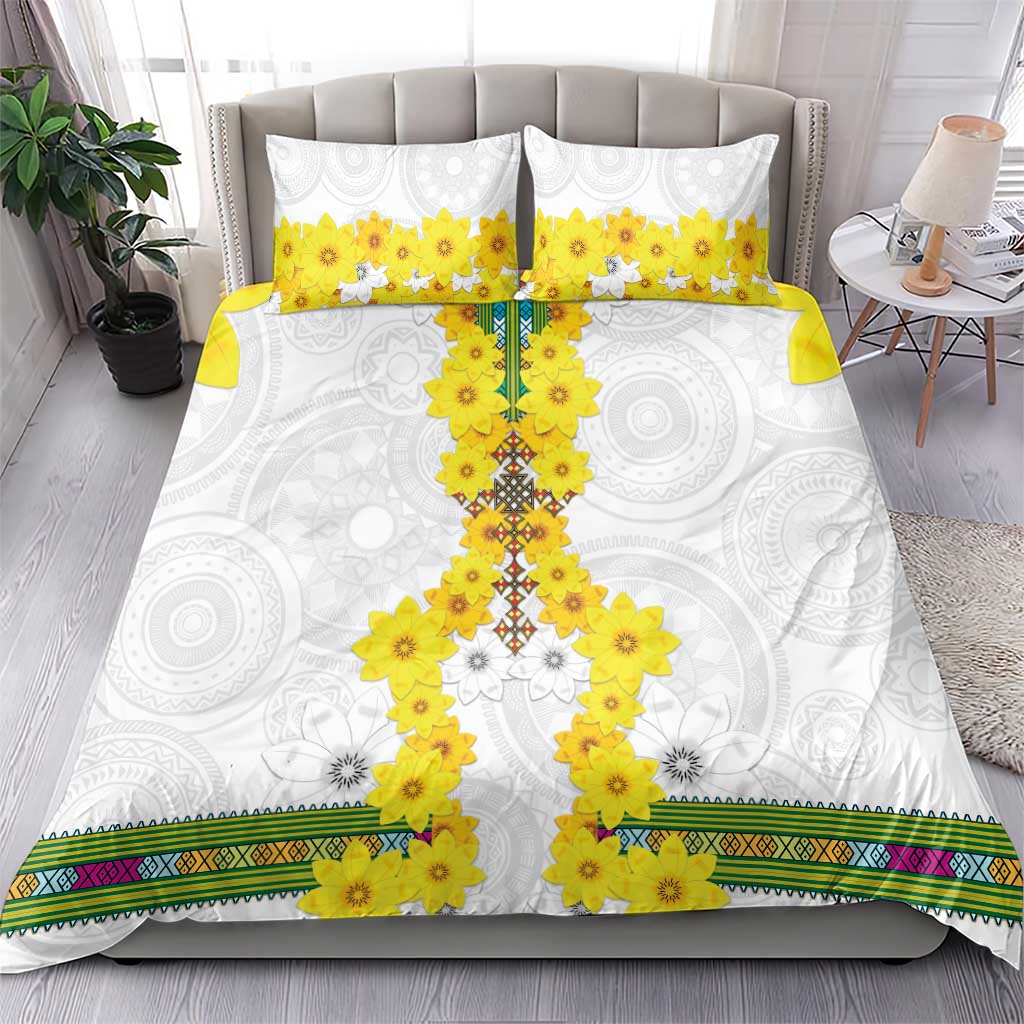 Enkutatash Ethiopia New Year Bedding Set Tilet Pattern With Adey Abeba Flowers LT05 - Wonder Print Shop