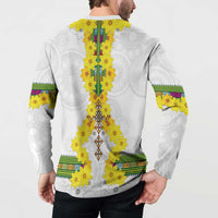 Enkutatash Ethiopia New Year Button Sweatshirt Tilet Pattern With Adey Abeba Flowers LT05 - Wonder Print Shop