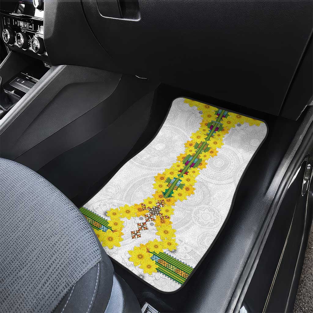Enkutatash Ethiopia New Year Car Mats Tilet Pattern With Adey Abeba Flowers LT05 - Wonder Print Shop