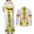 Enkutatash Ethiopia New Year Couples Matching Off Shoulder Maxi Dress and Long Sleeve Button Shirt Tilet Pattern With Adey Abeba Flowers LT05 - Wonder Print Shop
