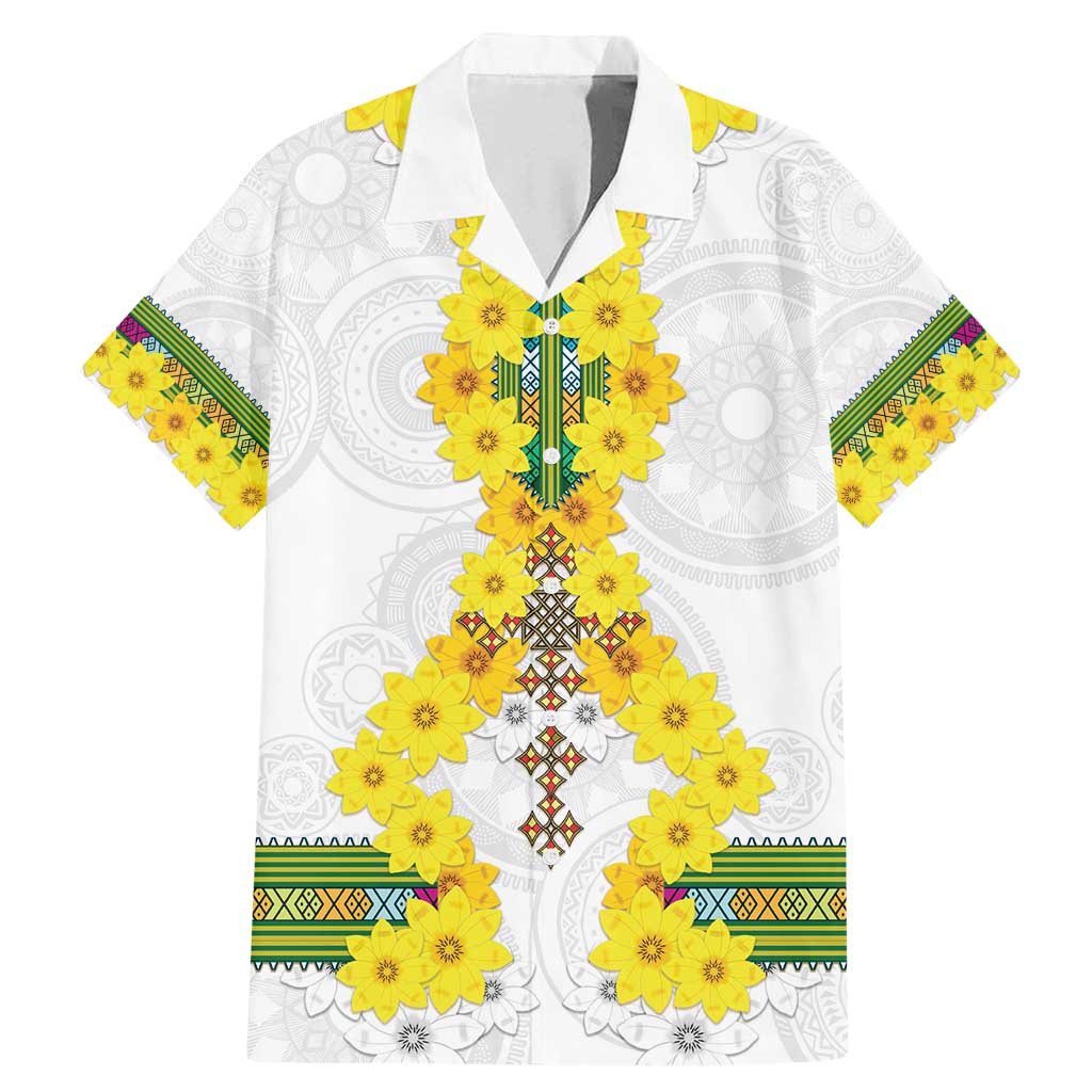 Enkutatash Ethiopia New Year Family Matching Mermaid Dress and Hawaiian Shirt Tilet Pattern With Adey Abeba Flowers LT05 - Wonder Print Shop