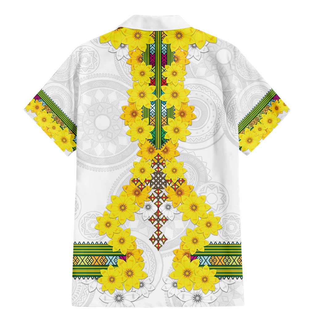 Enkutatash Ethiopia New Year Family Matching Mermaid Dress and Hawaiian Shirt Tilet Pattern With Adey Abeba Flowers LT05 - Wonder Print Shop