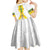 Enkutatash Ethiopia New Year Kid Short Sleeve Dress Tilet Pattern With Adey Abeba Flowers LT05 - Wonder Print Shop