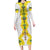 Enkutatash Ethiopia New Year Long Sleeve Bodycon Dress Tilet Pattern With Adey Abeba Flowers LT05 - Wonder Print Shop