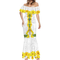 Enkutatash Ethiopia New Year Mermaid Dress Tilet Pattern With Adey Abeba Flowers LT05 - Wonder Print Shop