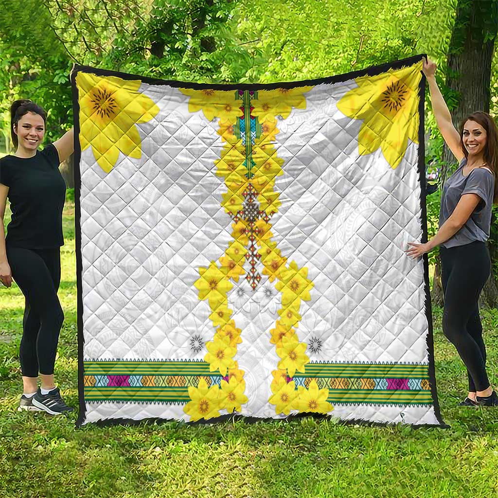 Enkutatash Ethiopia New Year Quilt Tilet Pattern With Adey Abeba Flowers LT05 - Wonder Print Shop