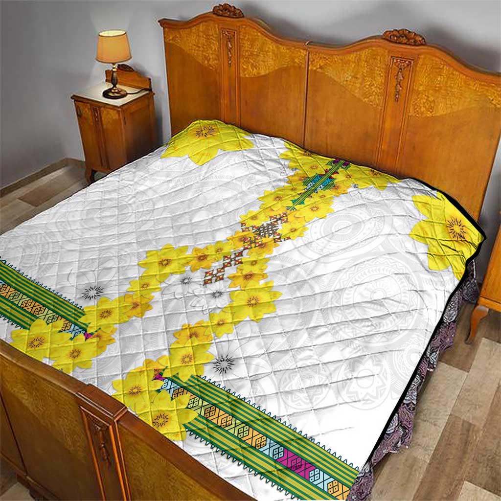 Enkutatash Ethiopia New Year Quilt Tilet Pattern With Adey Abeba Flowers LT05 - Wonder Print Shop
