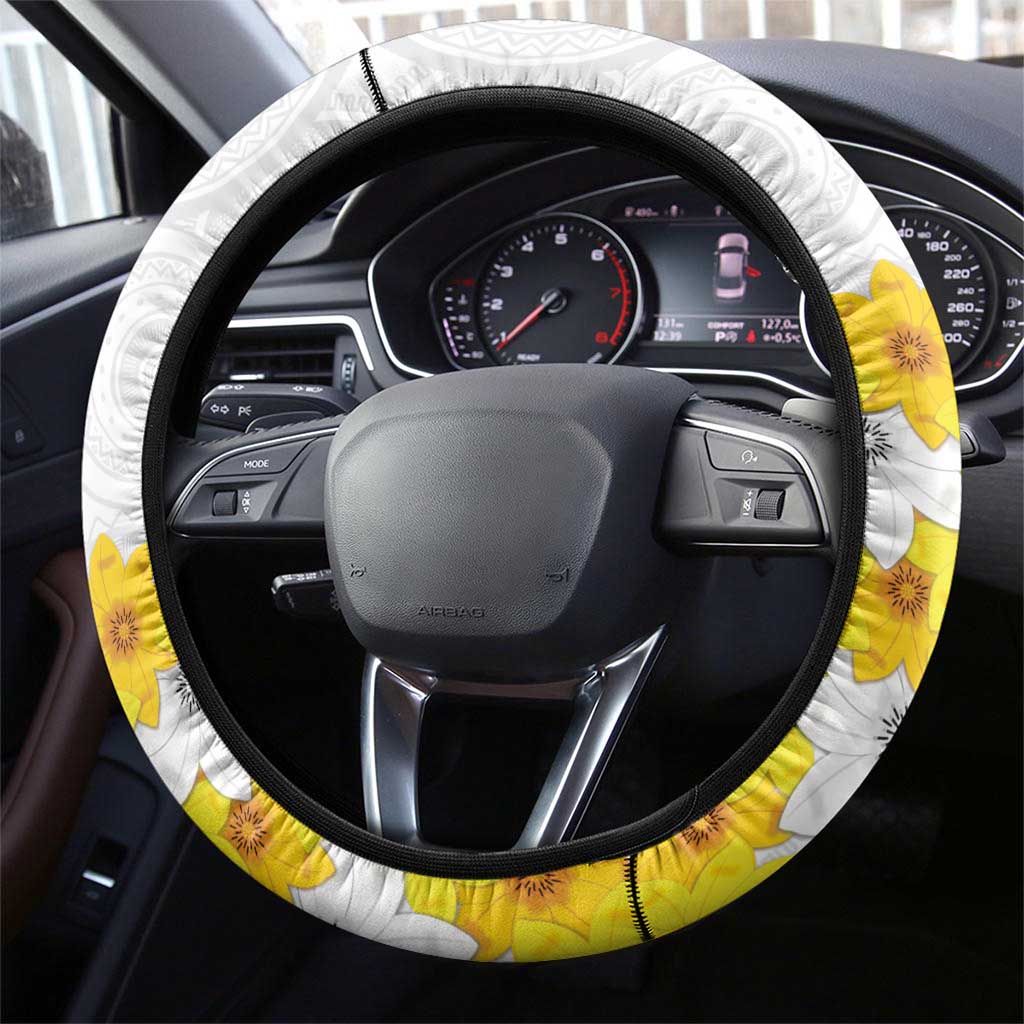 Enkutatash Ethiopia New Year Steering Wheel Cover Tilet Pattern With Adey Abeba Flowers LT05 - Wonder Print Shop