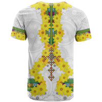 Enkutatash Ethiopia New Year T Shirt Tilet Pattern With Adey Abeba Flowers LT05 - Wonder Print Shop