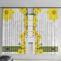 Enkutatash Ethiopia New Year Window Curtain Tilet Pattern With Adey Abeba Flowers LT05 - Wonder Print Shop