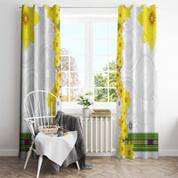 Enkutatash Ethiopia New Year Window Curtain Tilet Pattern With Adey Abeba Flowers LT05 - Wonder Print Shop