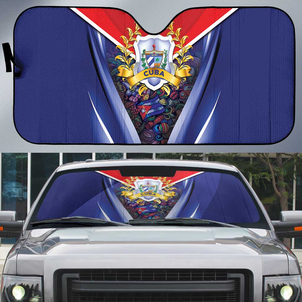 Cuba Auto Sun Shade 123 Years Of Independence - Wonder Print Shop