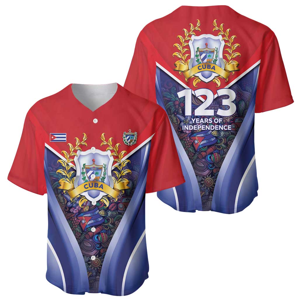 Cuba Baseball Jersey 123 Years Of Independence - Wonder Print Shop