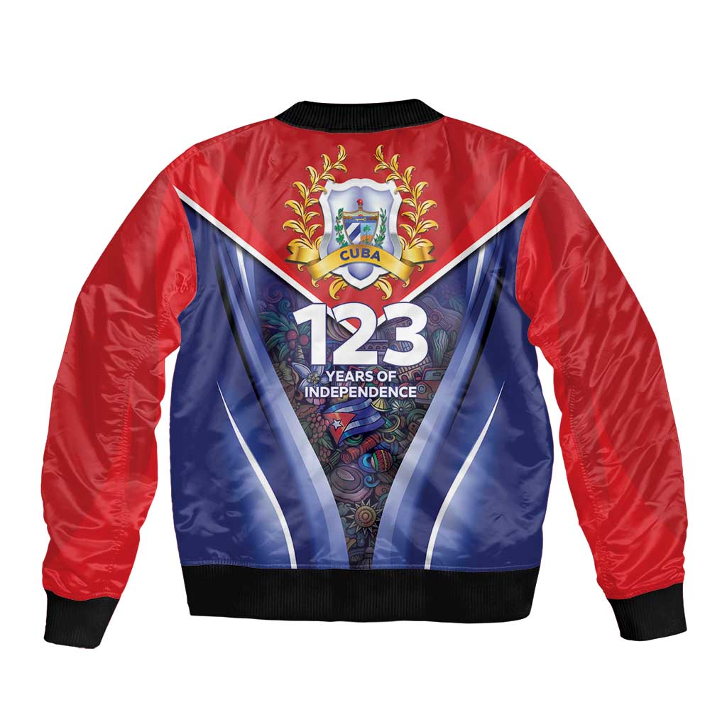 Cuba Bomber Jacket 123 Years Of Independence - Wonder Print Shop