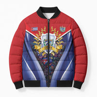 Cuba Bomber Puffer Jacket 123 Years Of Independence - Wonder Print Shop