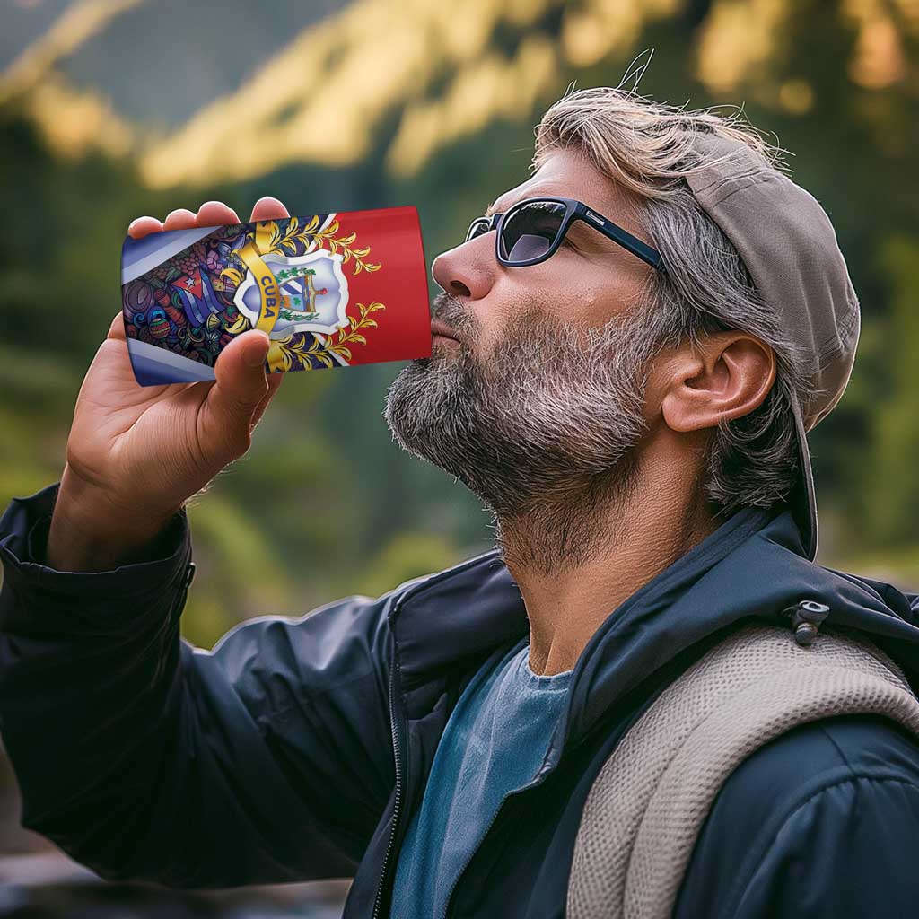 Cuba 4 in 1 Can Cooler Tumbler 123 Years Of Independence - Wonder Print Shop