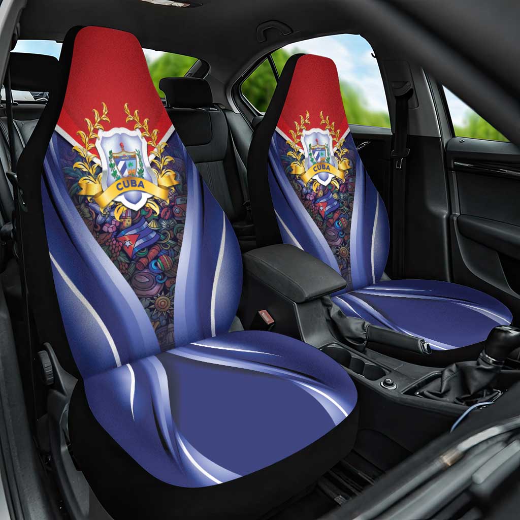Cuba Car Seat Cover 123 Years Of Independence - Wonder Print Shop